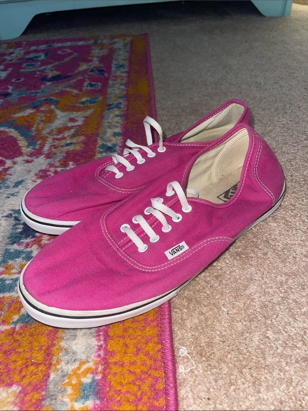 Vans Pink Low-Top Canvas Sneakers